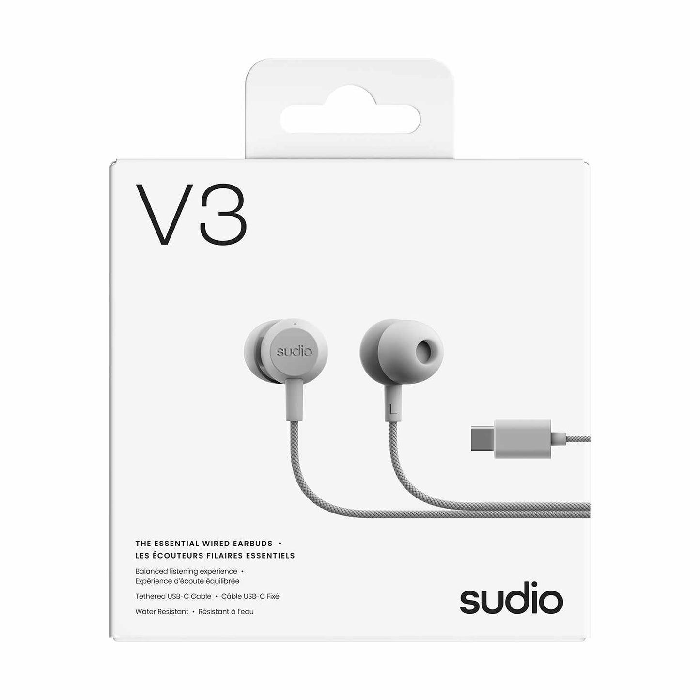 V3WHT V3 Wired Earbuds White