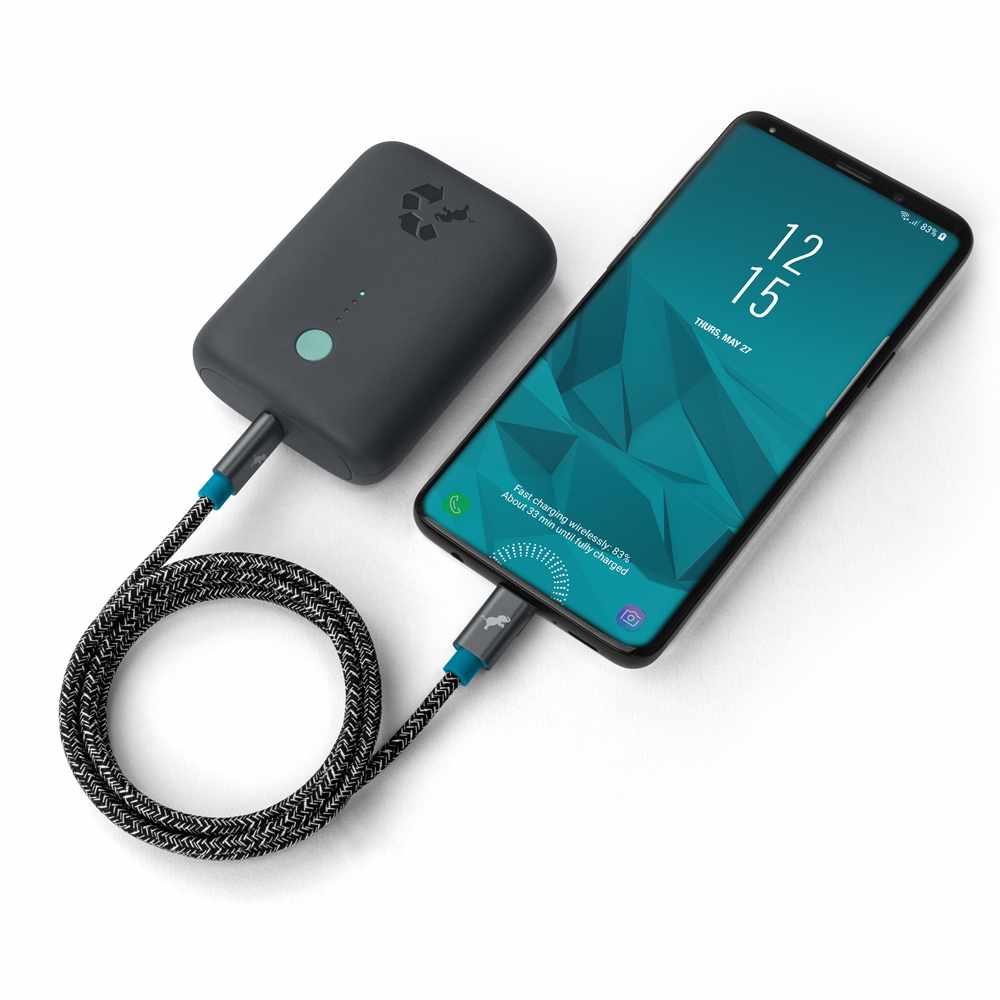 NBUSBCC3MSGRY PowerKnit USB-C to USB-C 10ft 60W PD Fast Charge Cable Space Gray