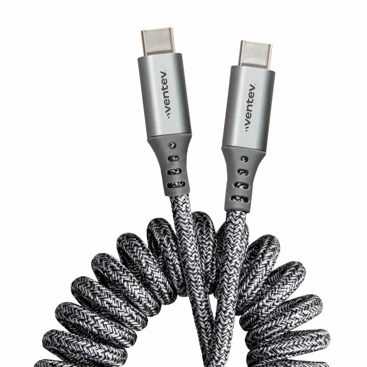 HC3GRY252383 Charge/Sync Coiled USB-C to USB-C Cable 3ft Gray