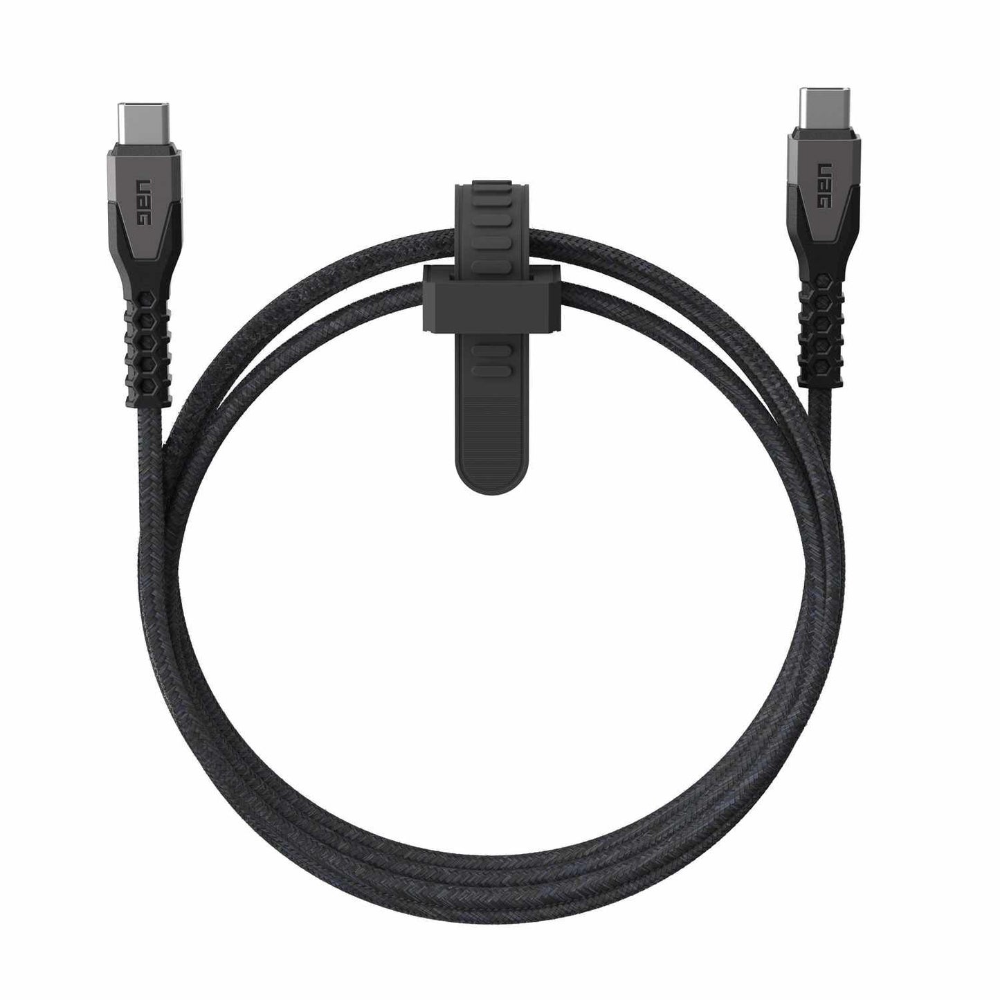 9B4413114030 Rugged Kevlar Core USB-C to USB-C Charge/Sync Cable 5ft Black/Grey
