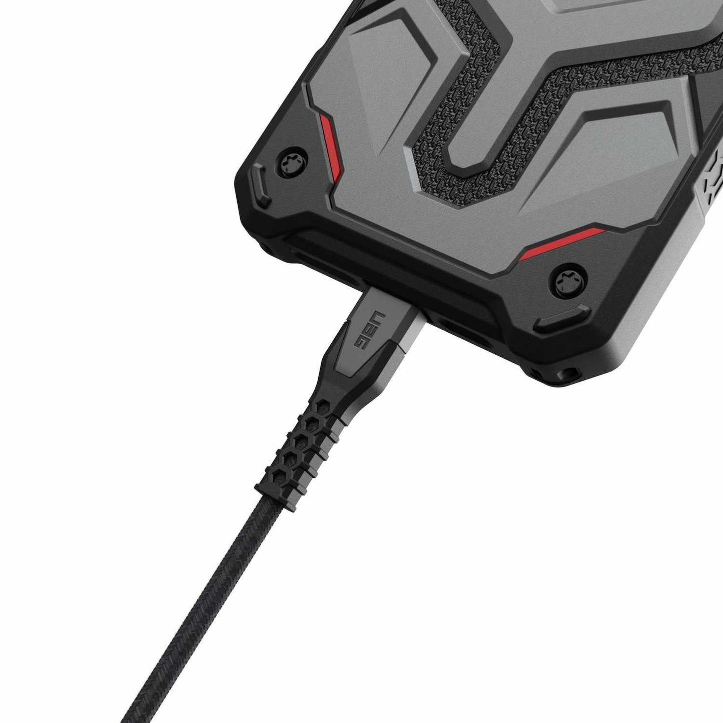 9B4413114030 Rugged Kevlar Core USB-C to USB-C Charge/Sync Cable 5ft Black/Grey