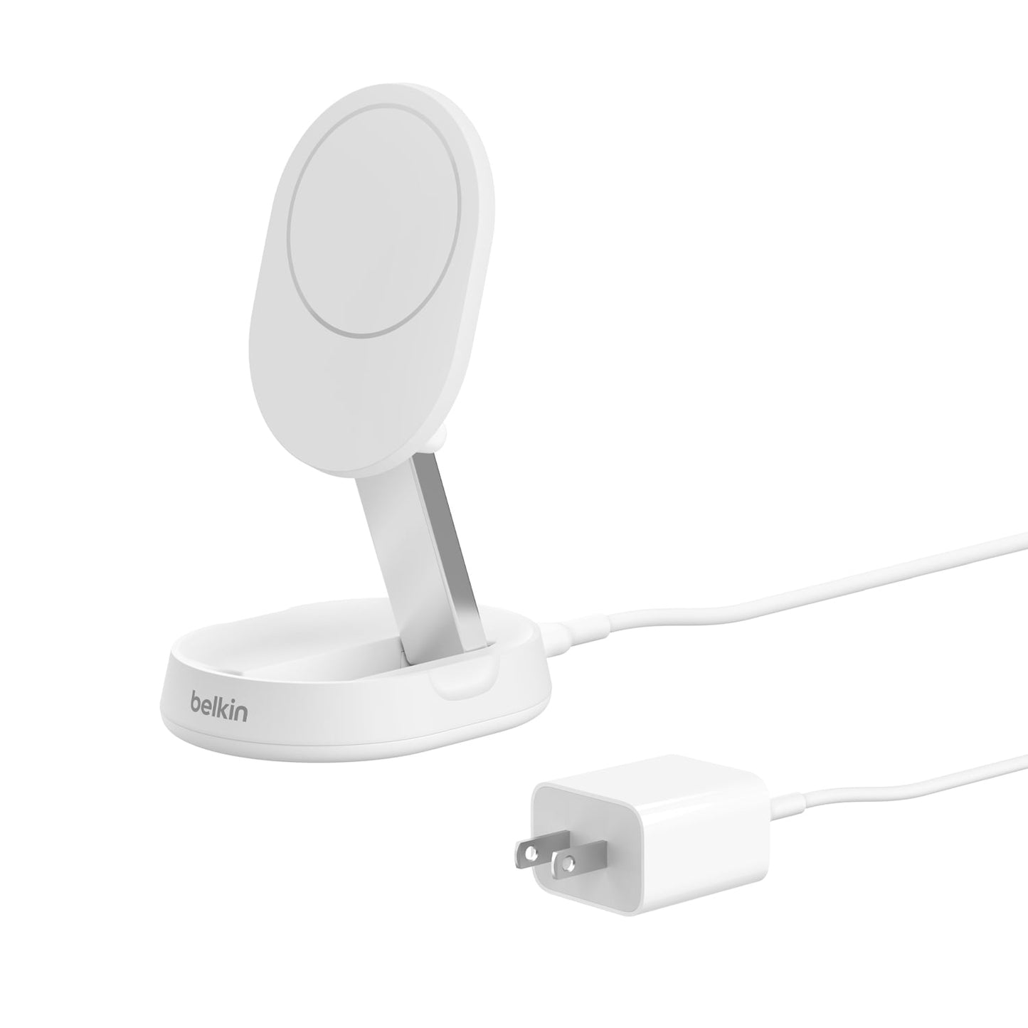 WIA008ttWHCA BoostCharge Pro Convertible Magnetic Wireless Charging Stand with Qi2 15W White