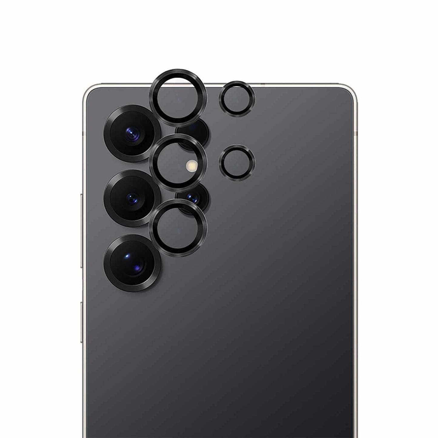BELPS25U Aluminum 1 by 1 Lens Protector Galaxy S25 Ultra Black