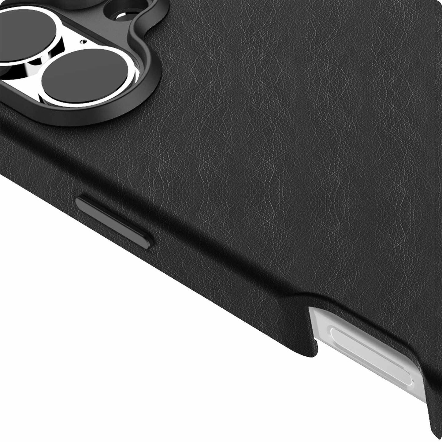 AP6RAVLERBKPL Vegan Leather MagSafe Case iPhone 16 Plus Ash
