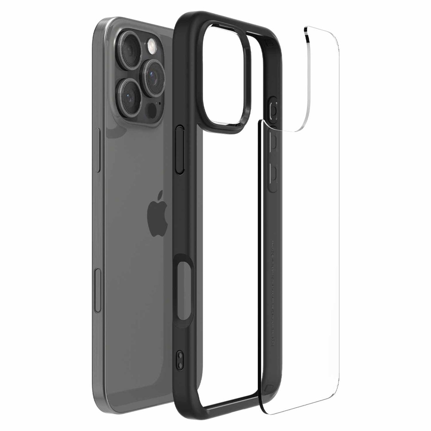 ACS08031 Crystal Hybrid Case iPhone 16 Pro Max Matte Black