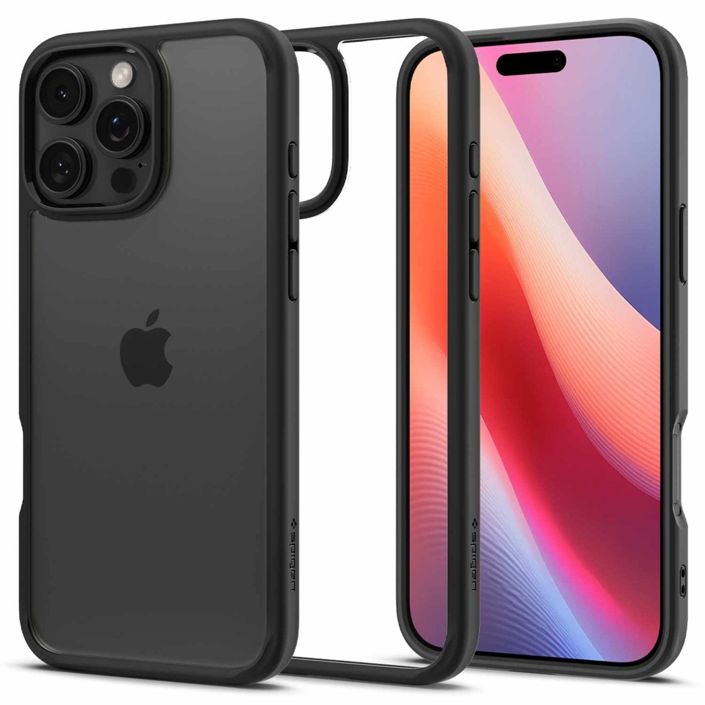 ACS08031 Crystal Hybrid Case iPhone 16 Pro Max Matte Black