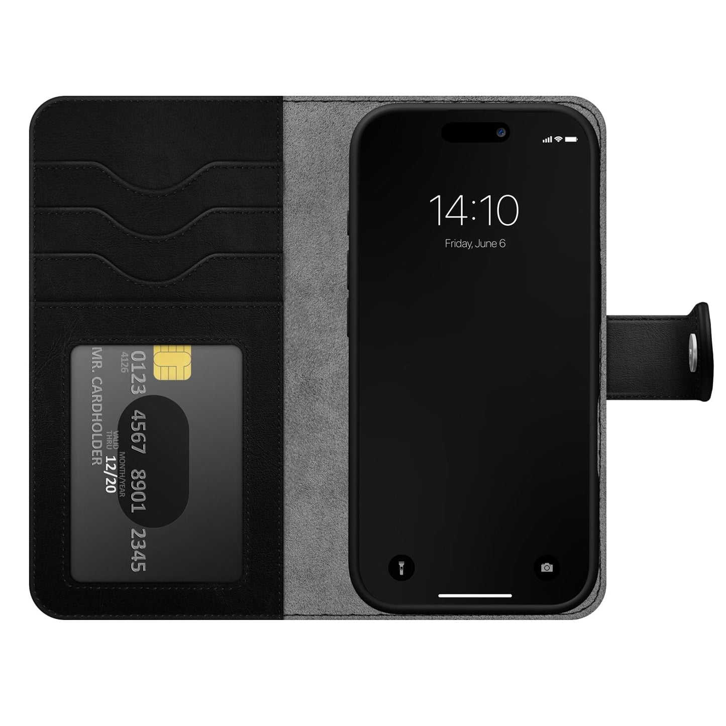 IDMWPMSI246101 Magnet+ Wallet MagSafe Case iPhone 16 Black