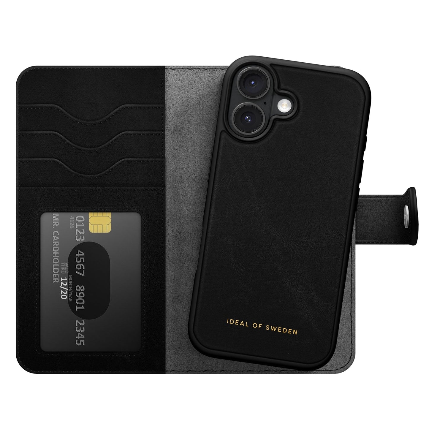 IDMWPMSI246101 Magnet+ Wallet MagSafe Case iPhone 16 Black