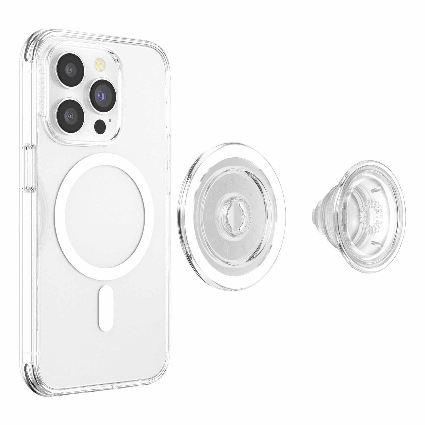 806827 PopGrip For MagSafe Round with Adapter Ring Clear