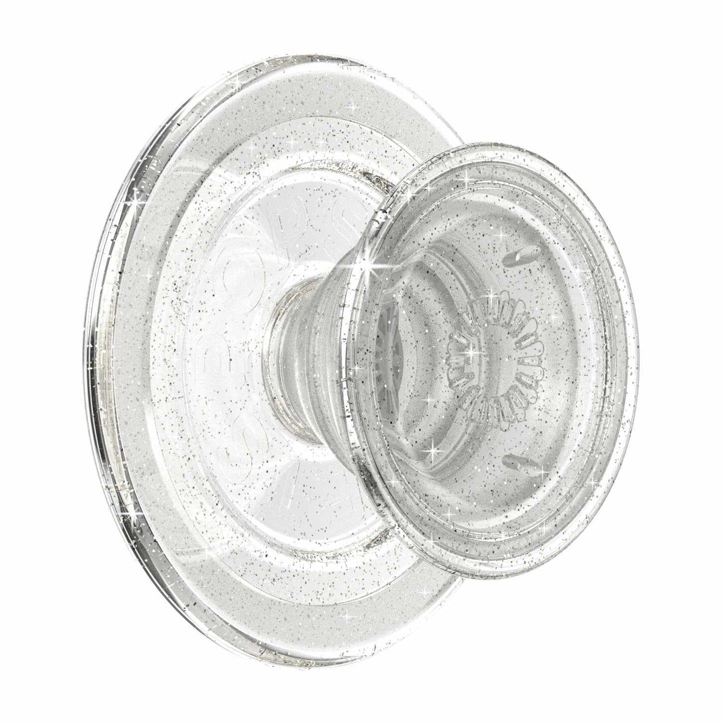 806866 PopGrip For MagSafe Round with Adapter Ring Clear Glitter