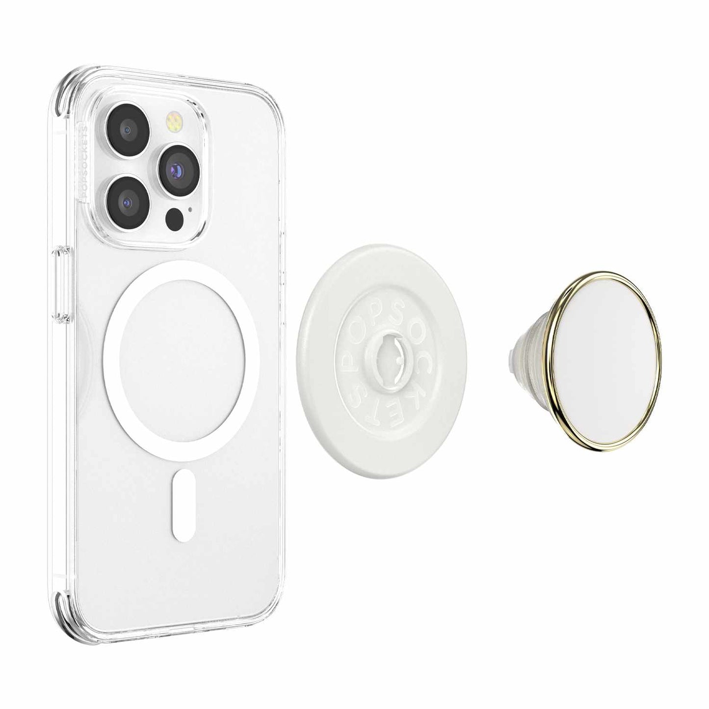 808938 PopGrip For MagSafe Round with Adapter Ring Coconut Creme