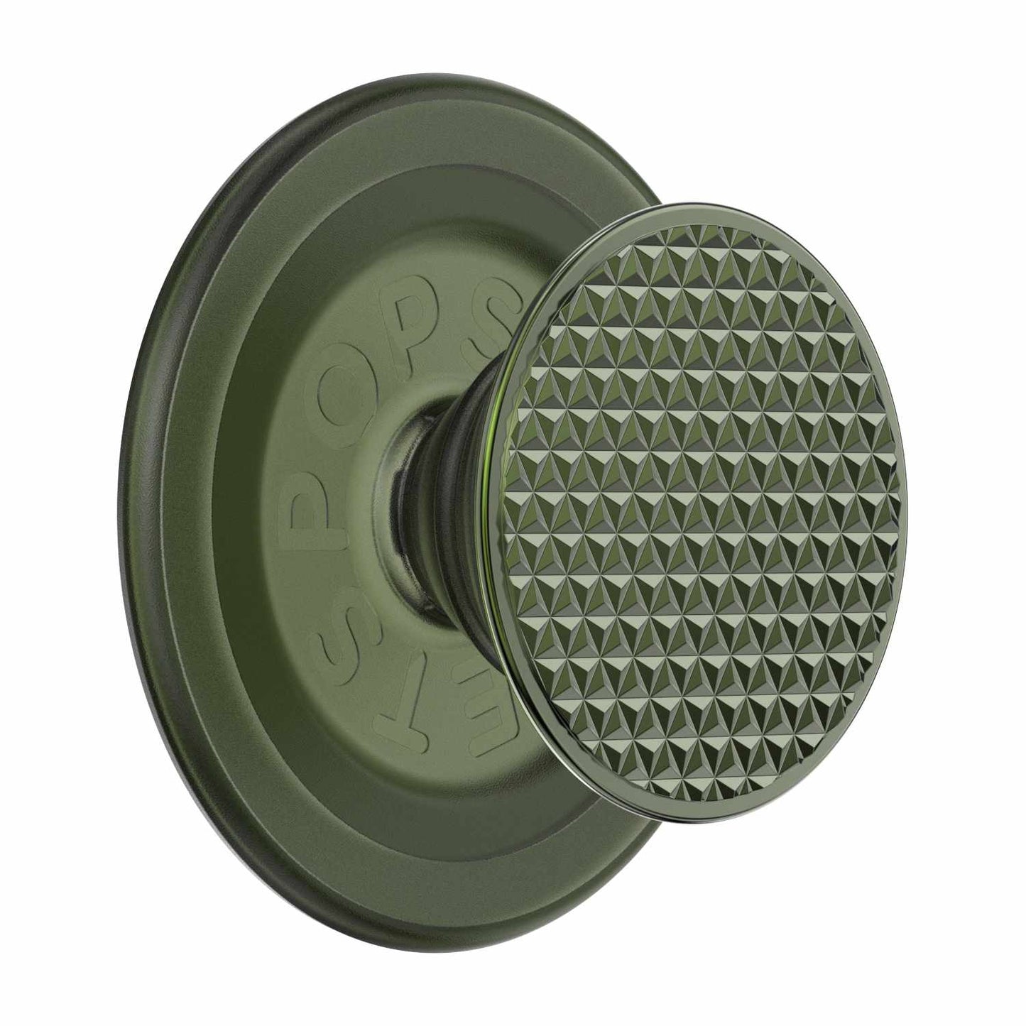 807279 PopGrip for MagSafe Round with Adapter Ring Triangle Knurled Olive