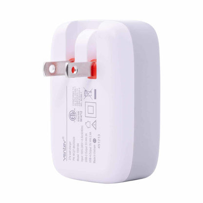 WC27HD252207 Wall Charger USB-C and USB-A Ports 27W White