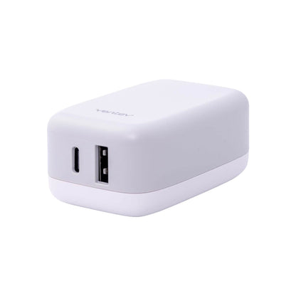 WC27HD252207 Wall Charger USB-C and USB-A Ports 27W White