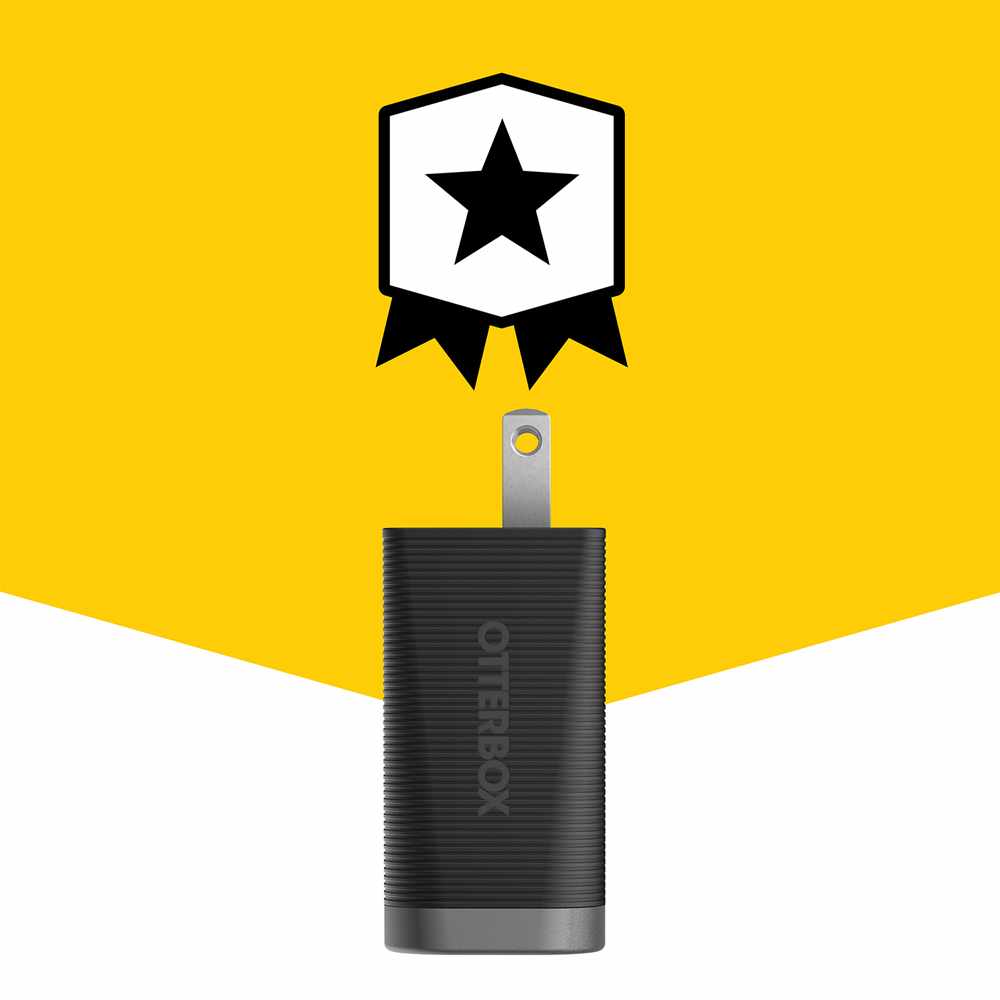 OtterBox Premium Pro Dual USB-C Wall Charger 60W GaN Nightshade (Black)
