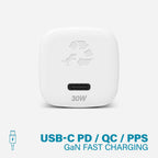 Nimble Wally SubNano Wall Charger 30W PD/PPS/GAN White