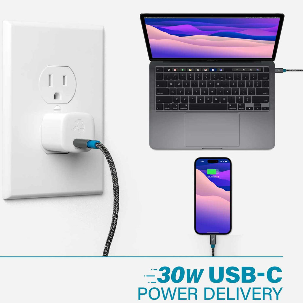 Nimble Wally SubNano Wall Charger 30W PD/PPS/GAN White