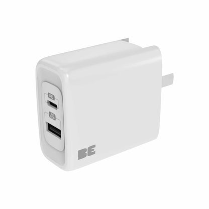 BEWCCS45WW Wall Charger Dual USB-C 45W PD and USB-A White