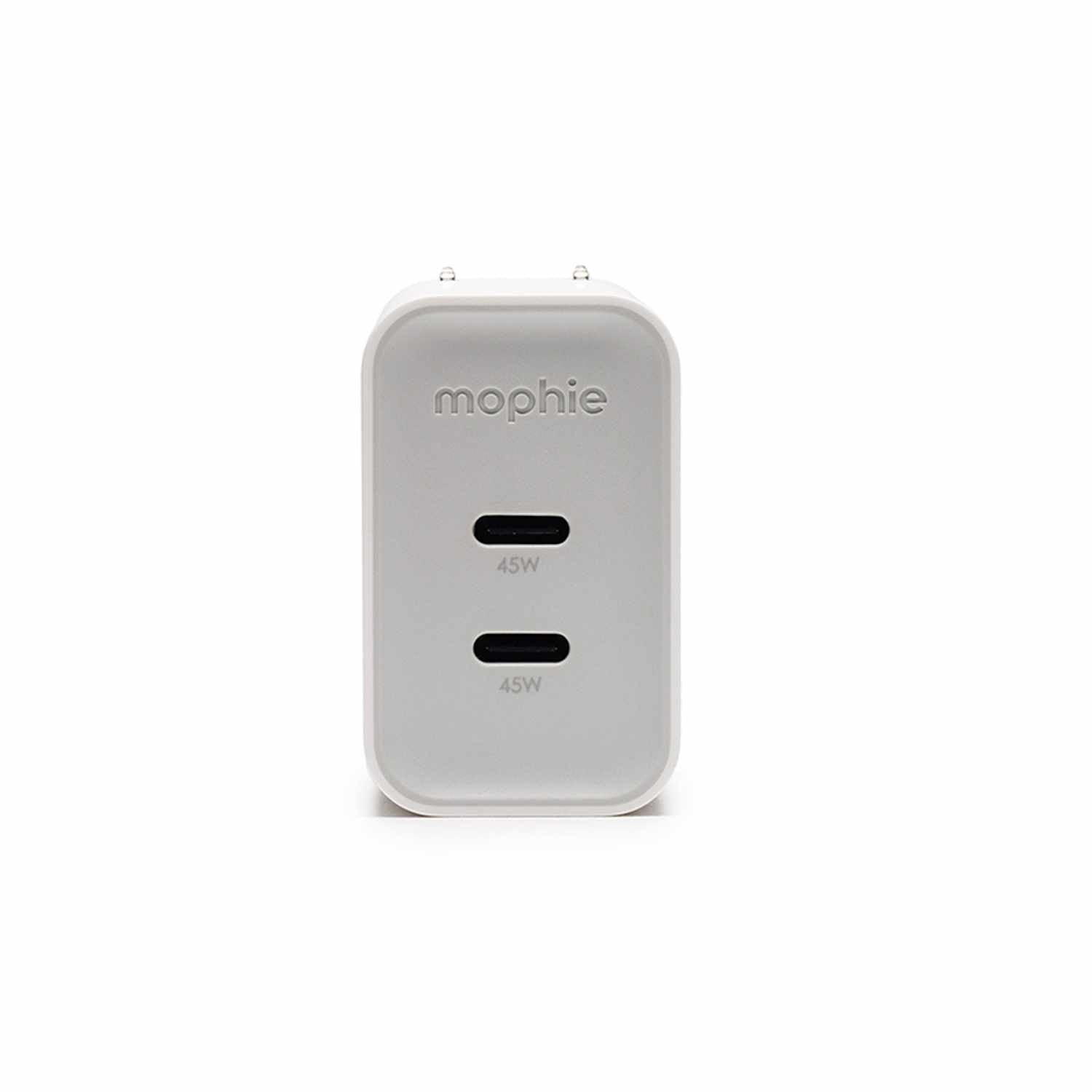mophie Wall Charger 45W PD 2-Port USB-C White - GekkoTech