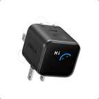 Anker 45W Wall Charger USB-C with Smart Display and Foldable Prongs Black