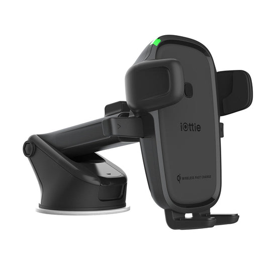 HLCRIO142 Easy One Touch Wireless 2 Fast Charging Dash & Windshield Mount Black