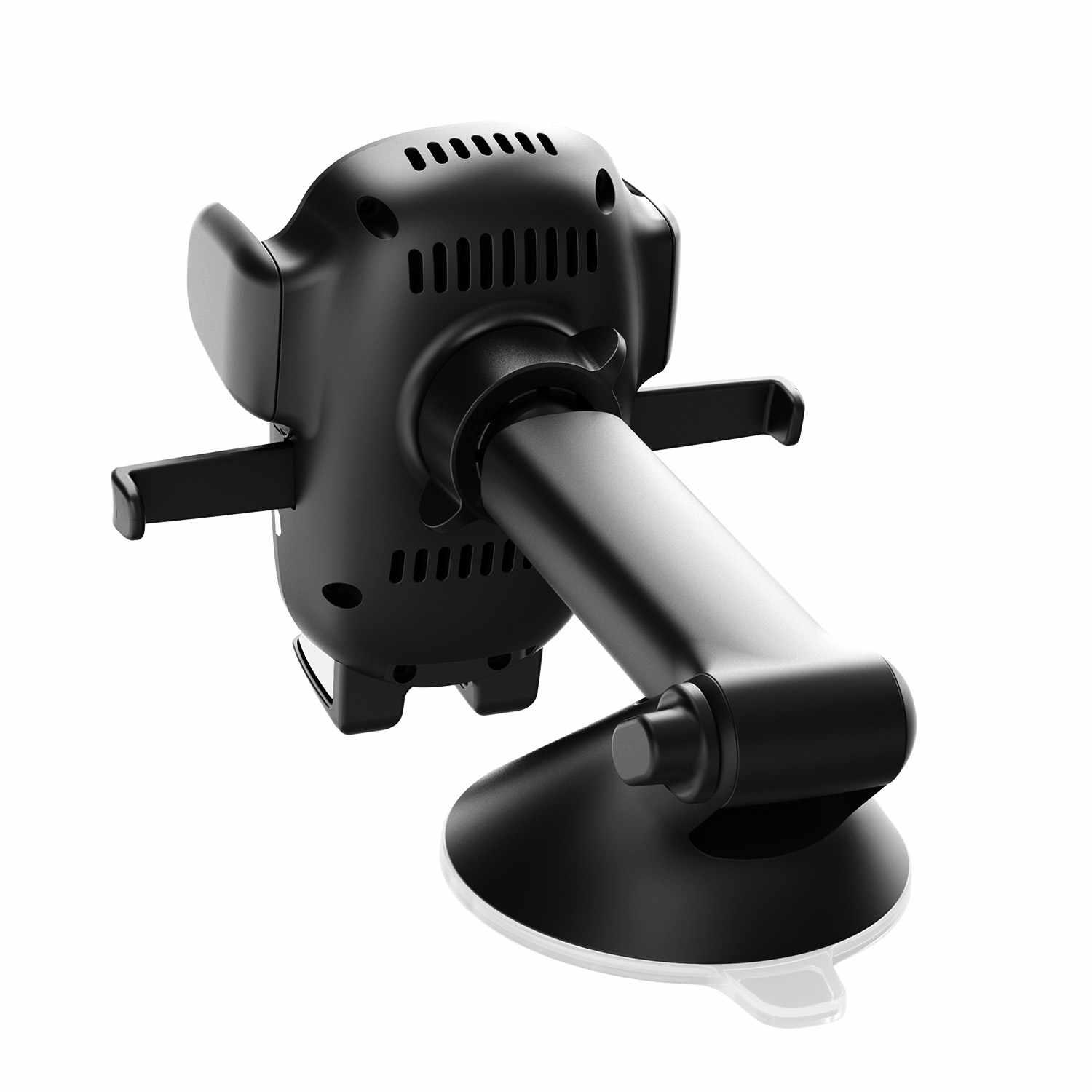 iOttie Easy One Touch Wireless 3 Fast Charging Universal Dash and Windshield Mount Black
