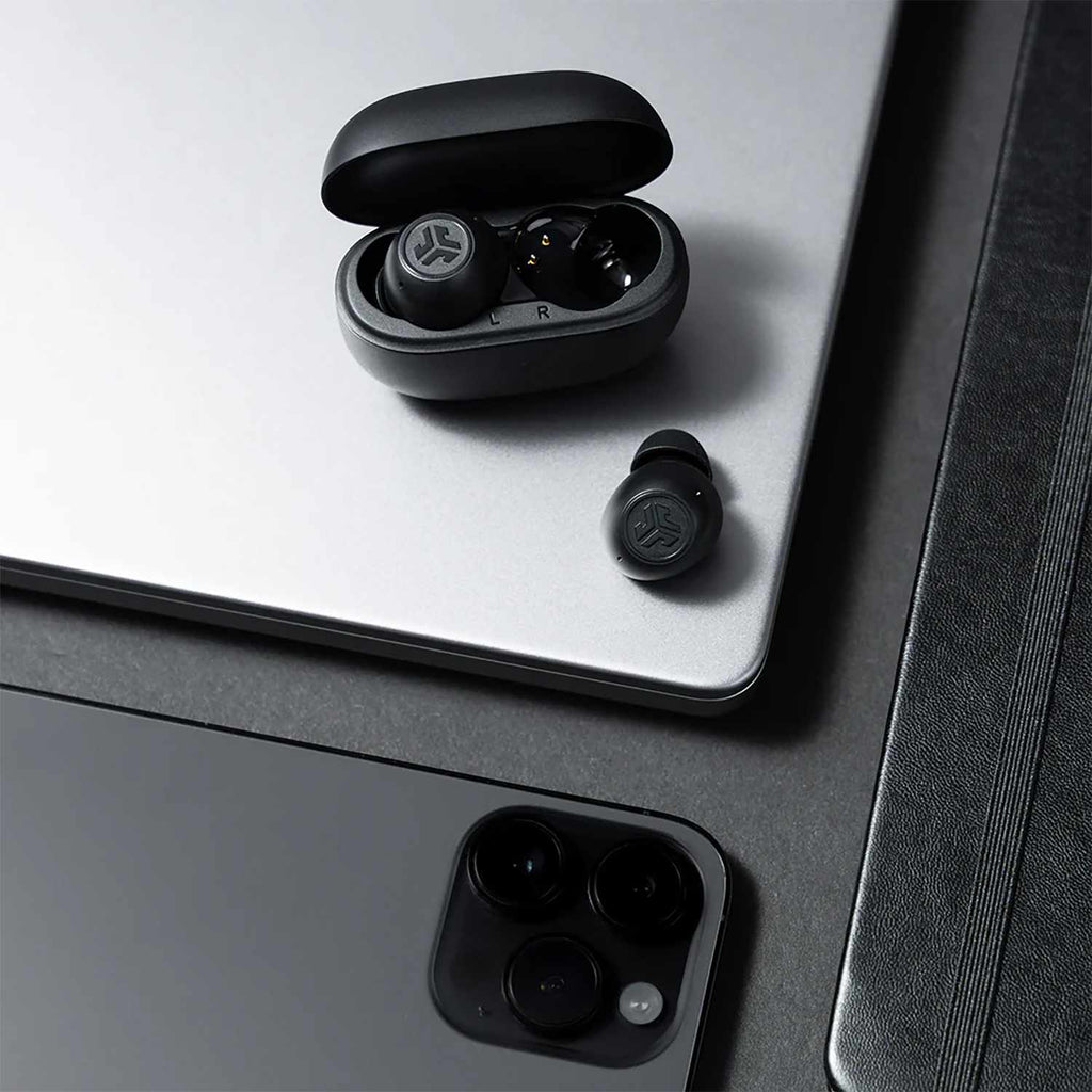 JLab Go Pop True Wireless Earbuds with Active Noise Cancellation Black