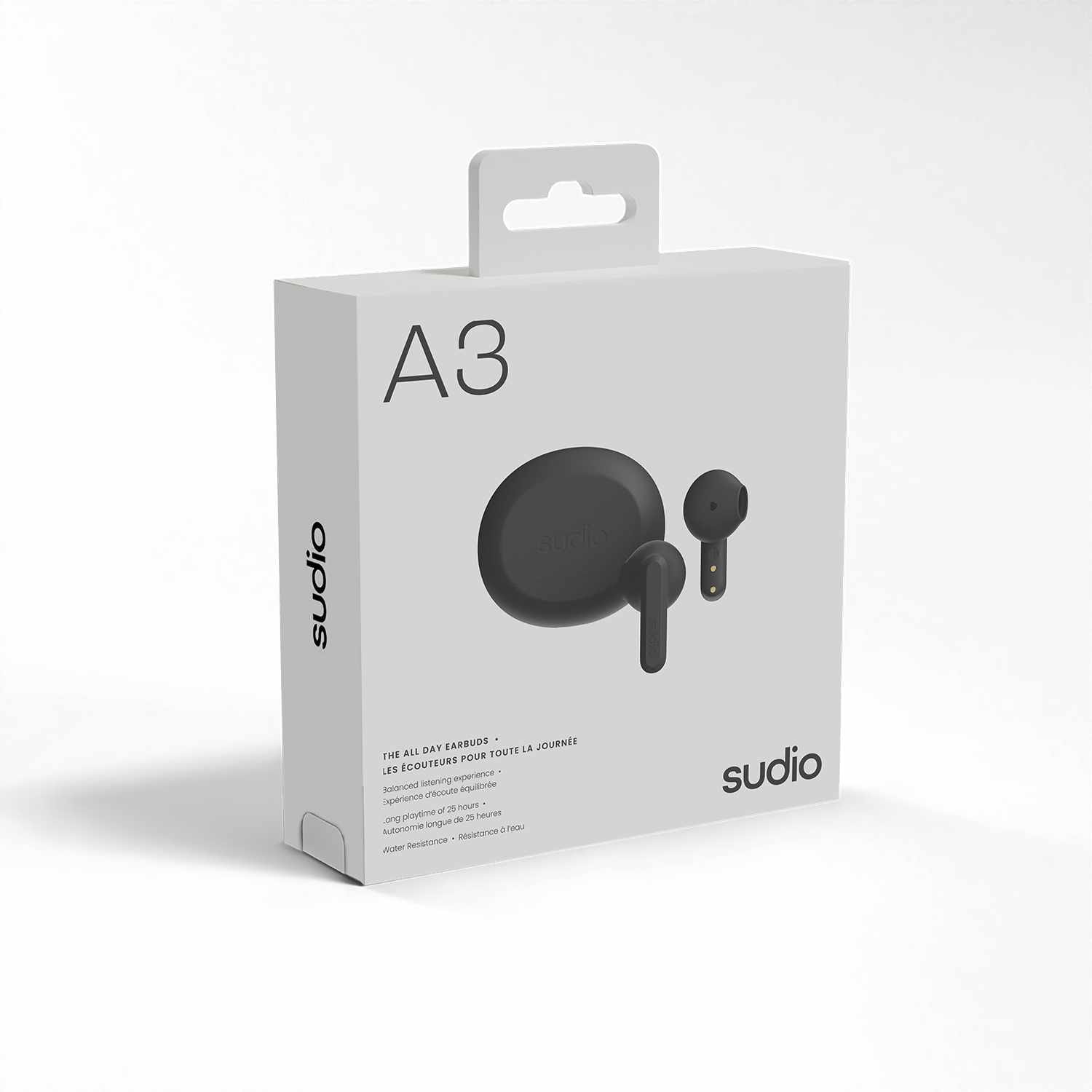 Sudio A3 True Wireless Earbuds Black