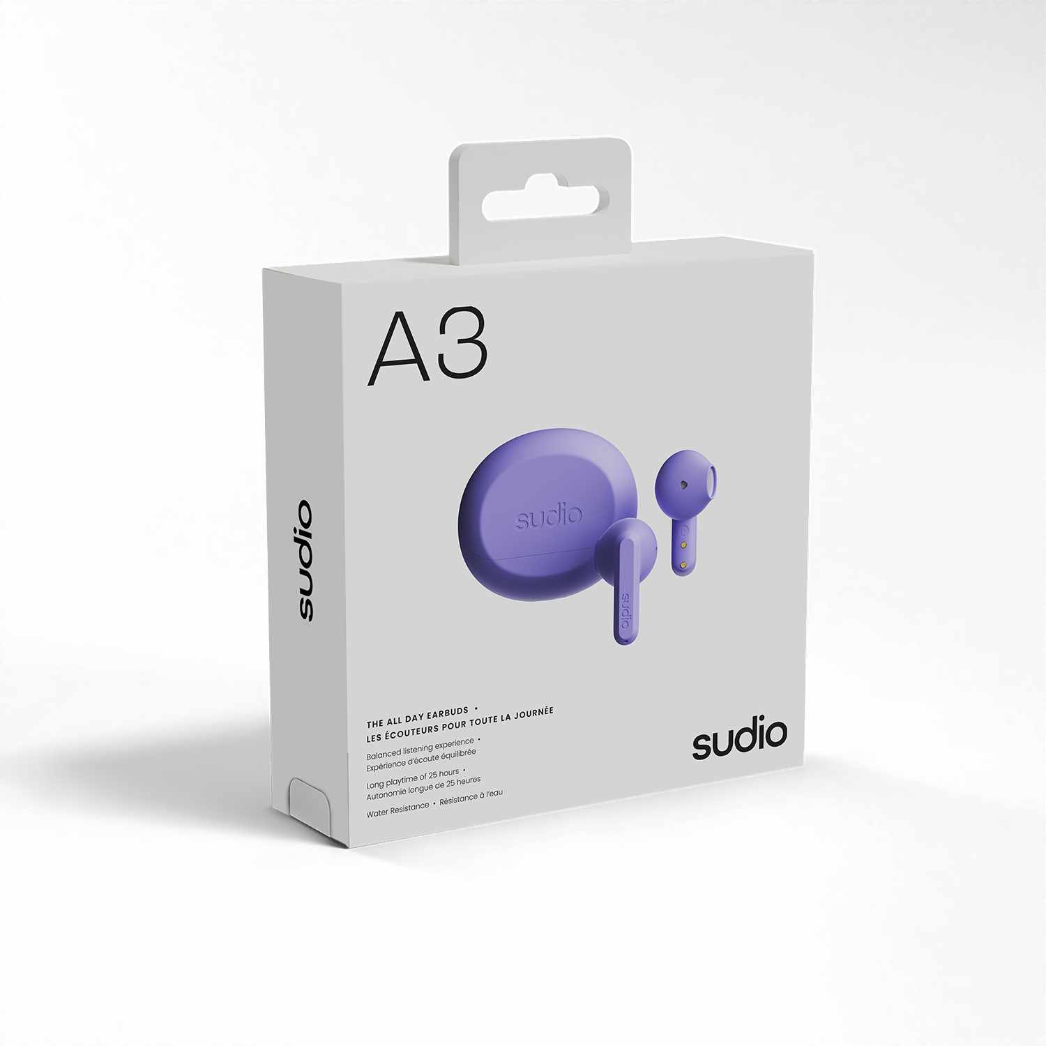 Sudio A3 True Wireless Earbuds Purple