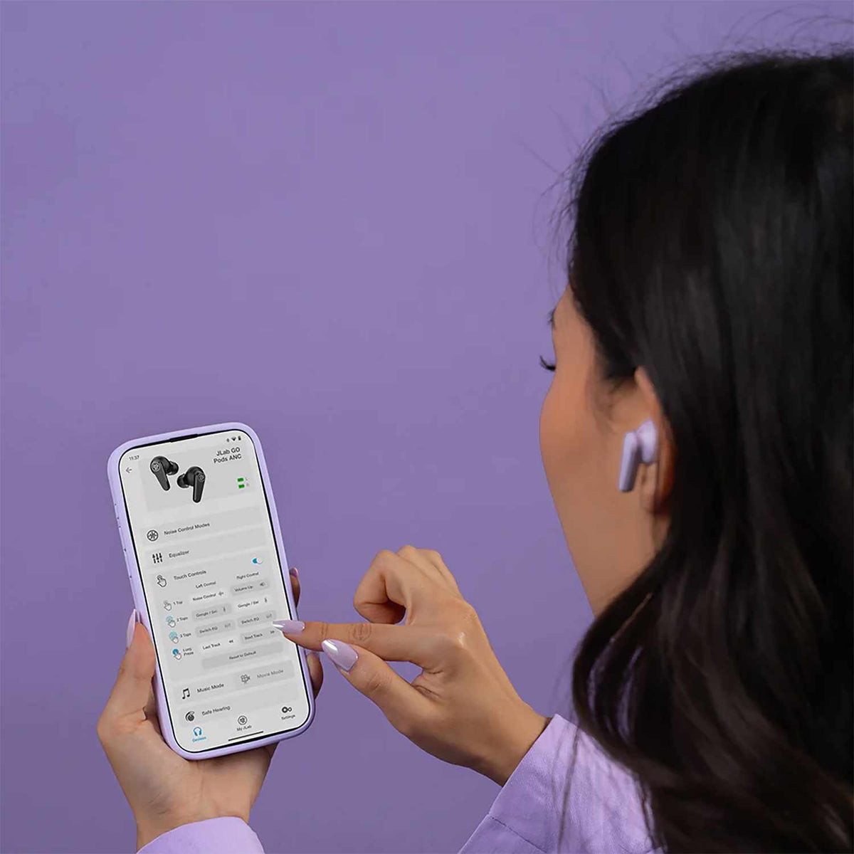 JLab Go Pods ANC True Wireless Earbuds Lilac