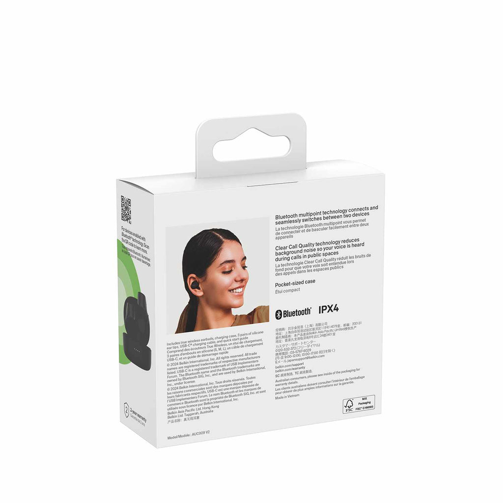 Belkin SoundForm Bolt 2 Wireless Earbuds Black