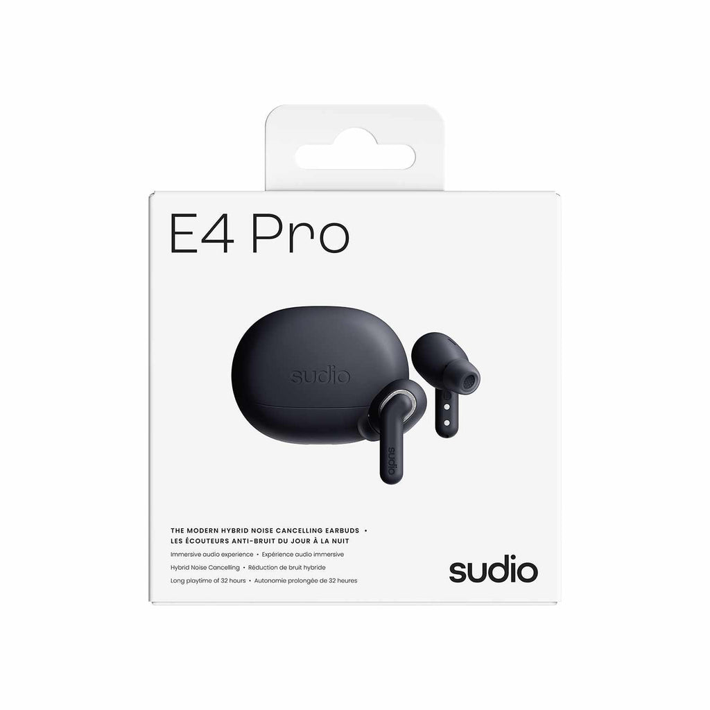 Sudio E4 Pro True Wireless ANC Headphones Black
