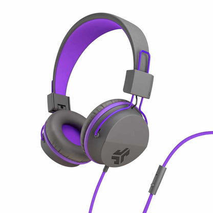 IFCHJKSTUDIORGRYPRP122 JBuddies Studio Over Ear Headphones Purple/Gray