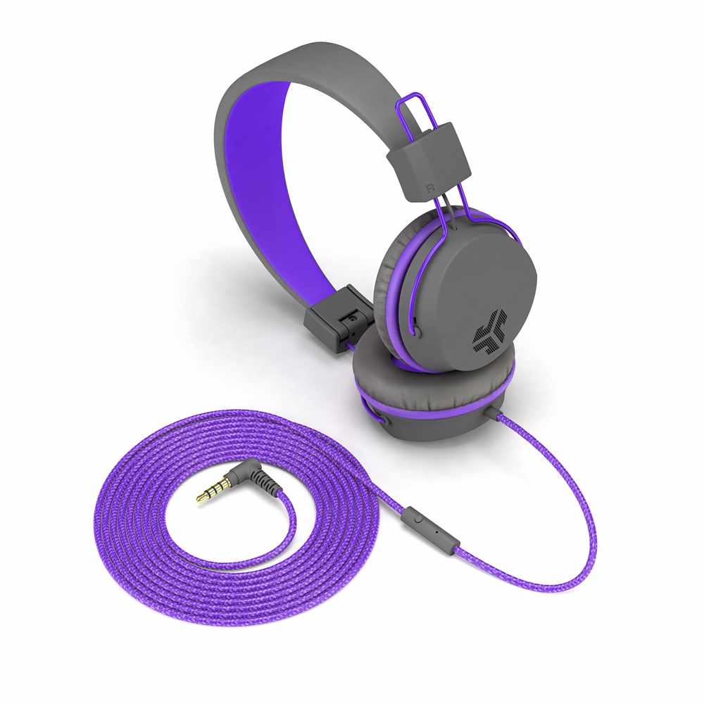 IFCHJKSTUDIORGRYPRP122 JBuddies Studio Over Ear Headphones Purple/Gray
