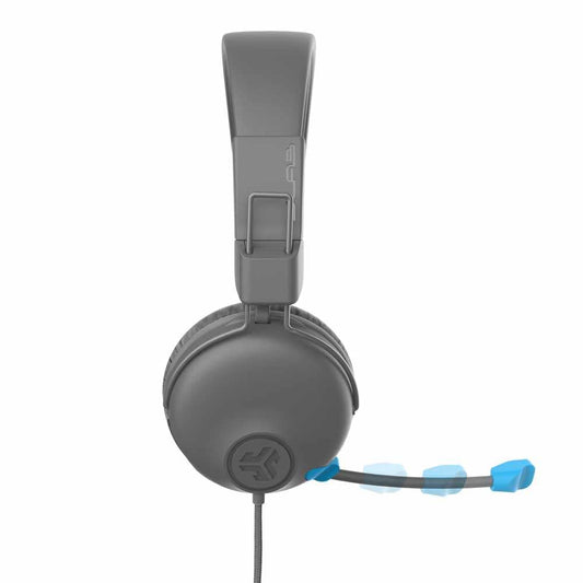 HJLEARNRGRYBLU4 JBuddies Learn Wired On-Ear Headphones (English only Packaging) Gray
