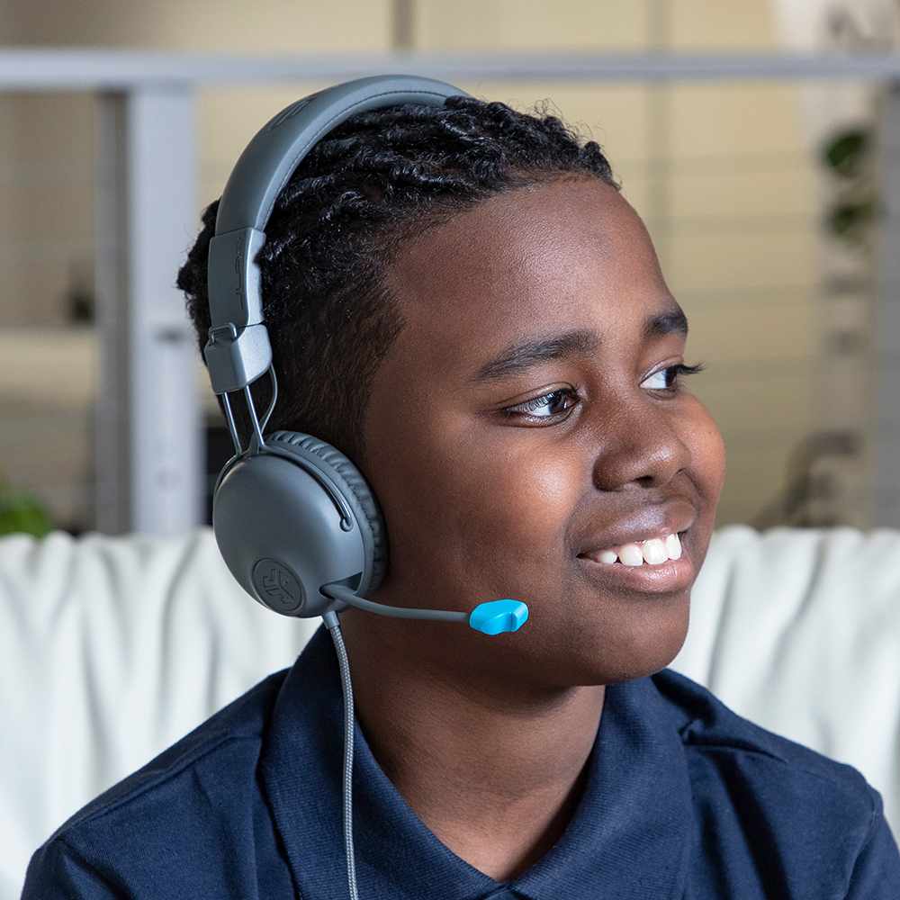 JLab JBuddies Learn Wired On-Ear Headphones Gray (English only Packaging)