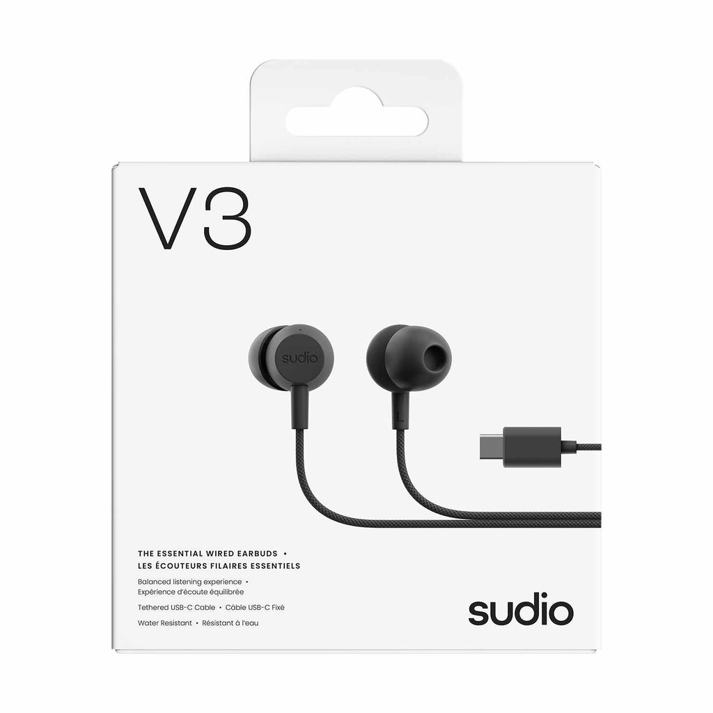 Sudio V3 Wired Earbuds Black