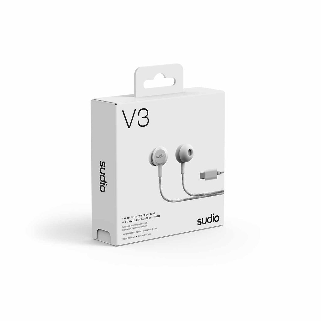 Sudio V3 Wired Earbuds White