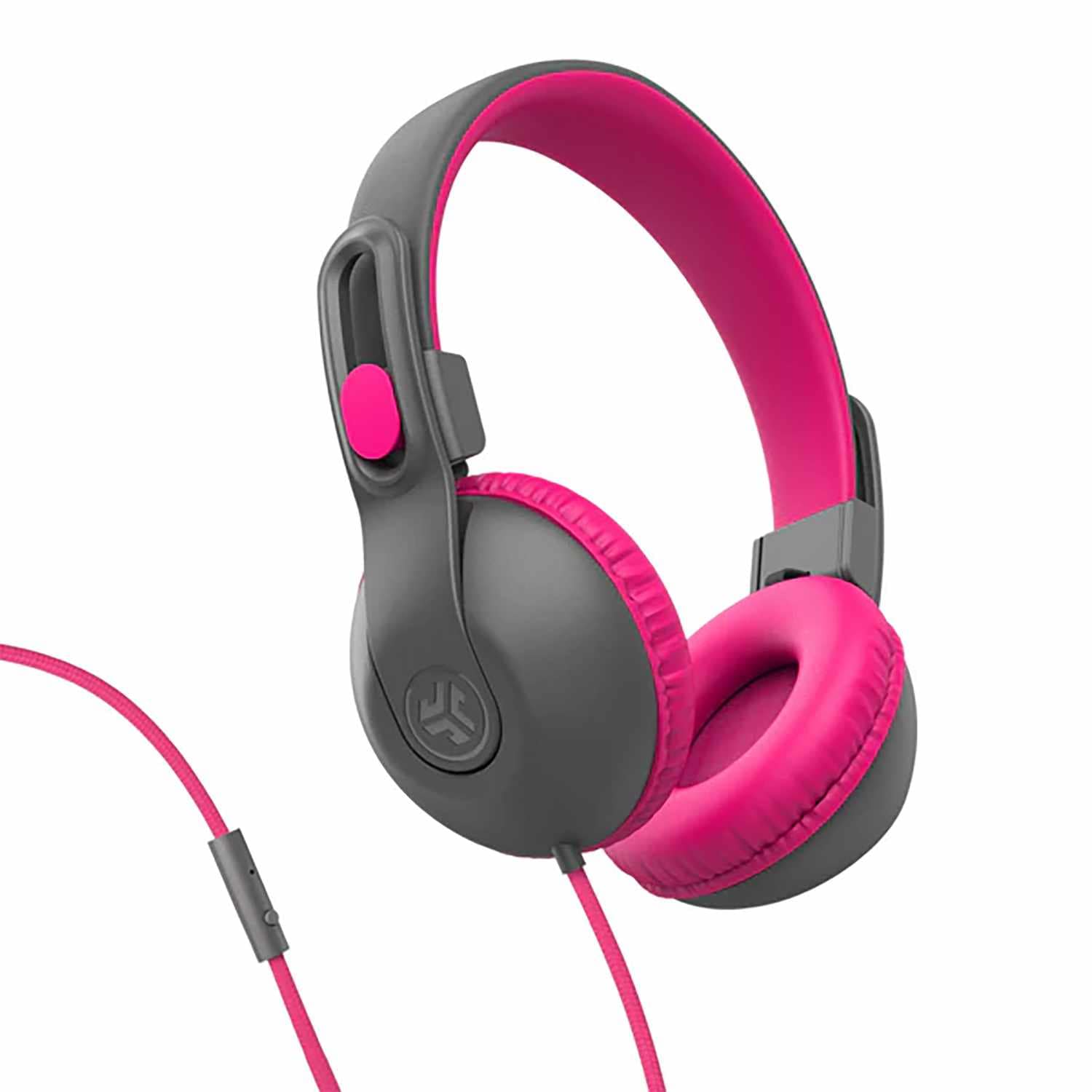 JLab JBuddies Studio 2 Wired Headphones Gray/Pink