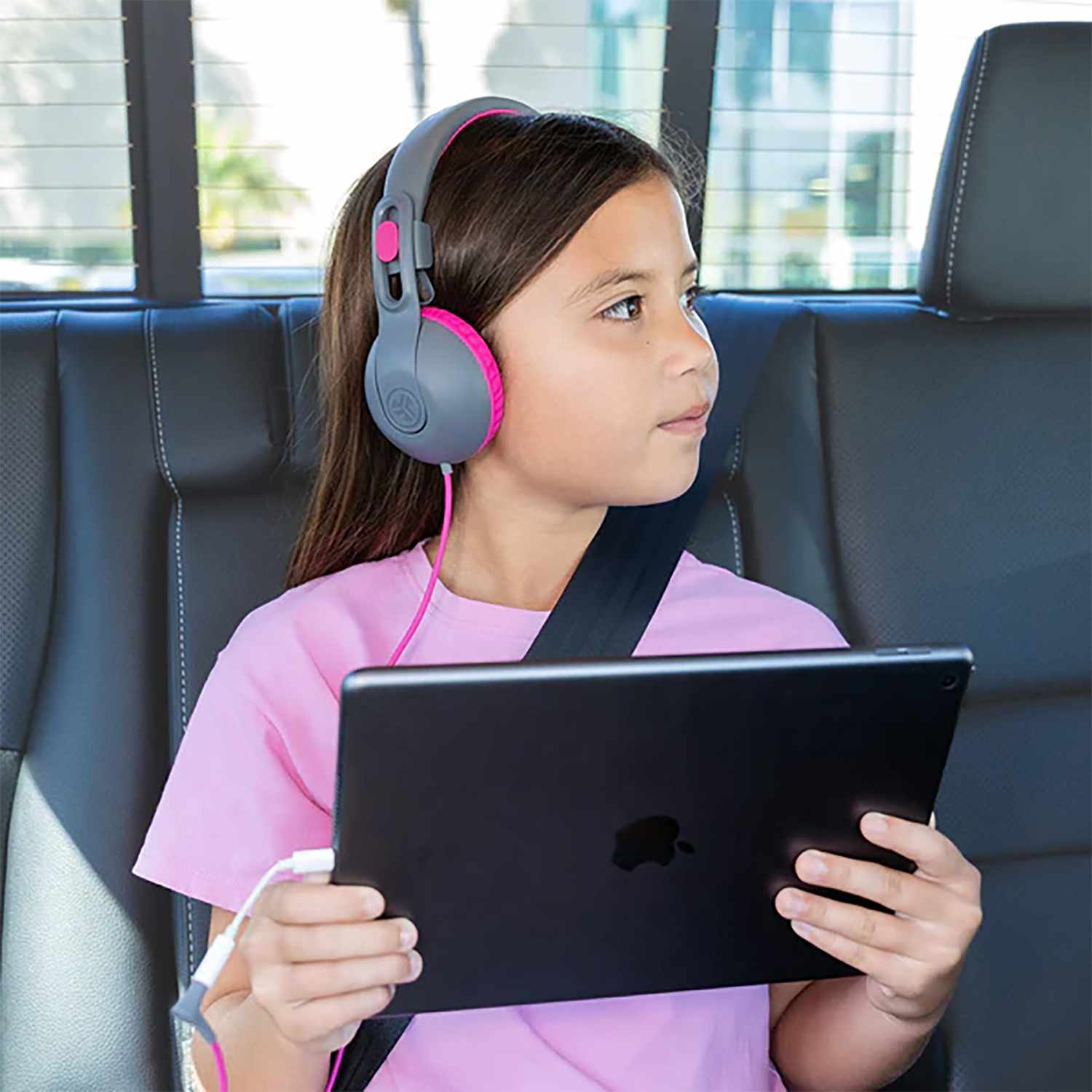 JLab JBuddies Studio 2 Wired Headphones Gray/Pink