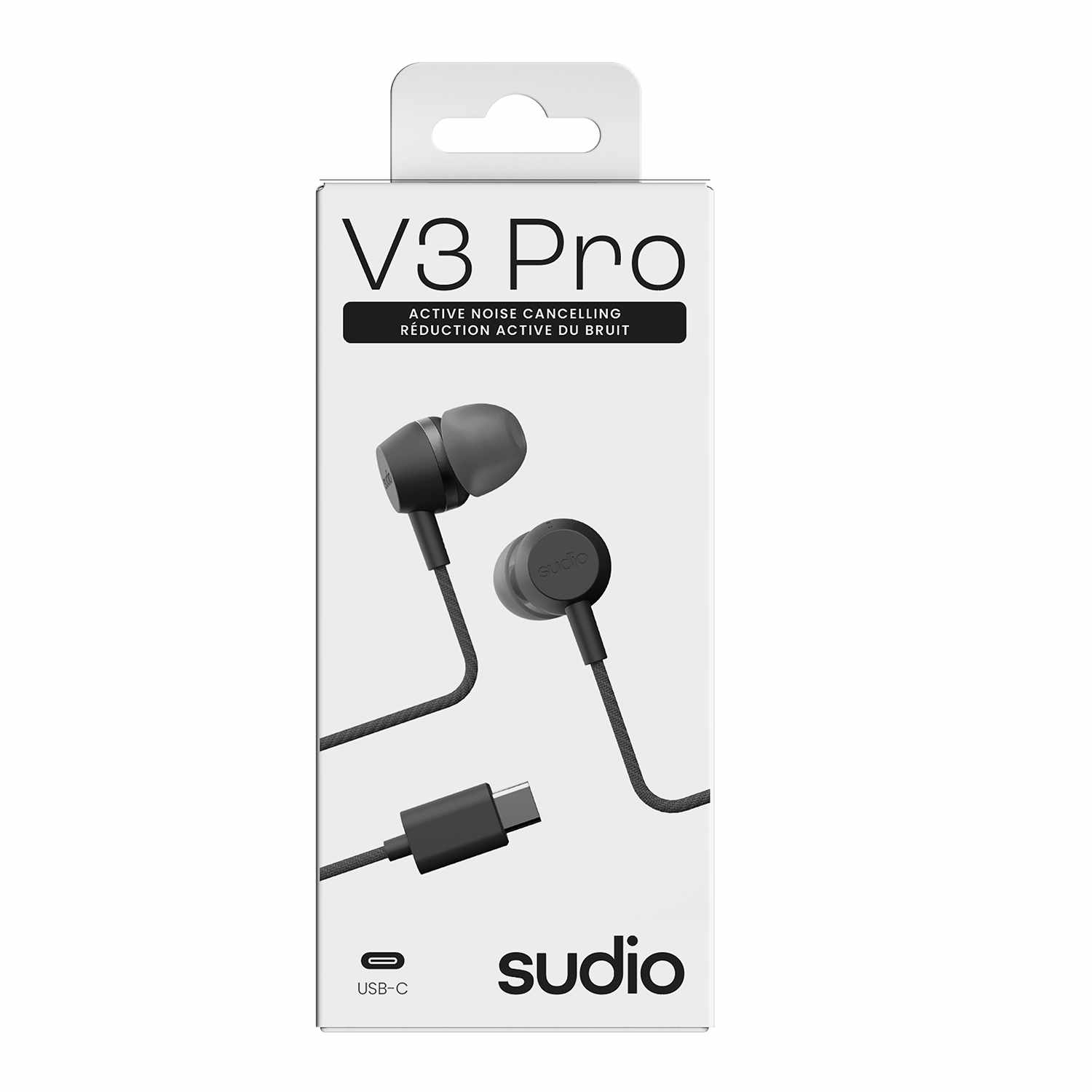 Sudio V3 Pro ANC Wired Type-C Headphones Black