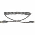 Ventev USB-A to USB-C Coiled Cable 1ft Grey - GekkoTech