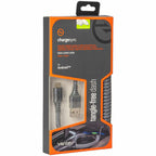 Ventev USB-A to USB-C Coiled Cable 1ft Grey - GekkoTech