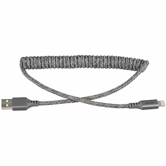 COILCABTGVNV Helix Coiled Charge/Sync Lightning Cable 1ft Grey