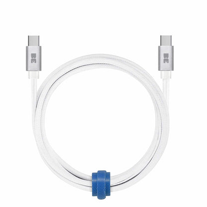 BEC2C5W Braided Charge/Sync USB-C to USB-C Cable 4ft 60W White