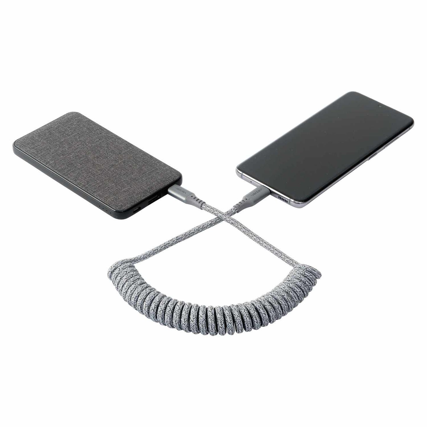 HC3GRY252383 Charge/Sync Coiled USB-C to USB-C Cable 3ft Gray
