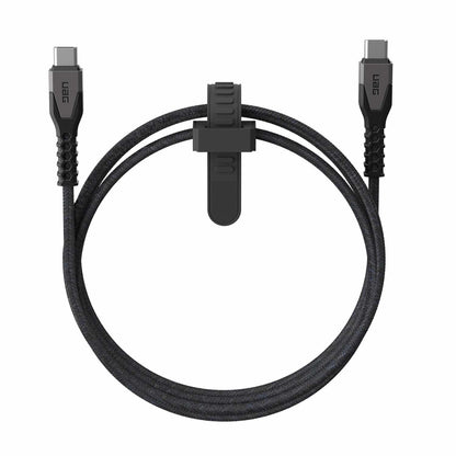 9B4413114030 Rugged Kevlar Core USB-C to USB-C Charge/Sync Cable 5ft Black/Grey