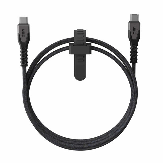 9B4413114030 Rugged Kevlar Core USB-C to USB-C Charge/Sync Cable 5ft Black/Grey