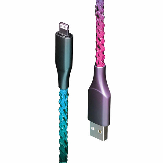 ETHLTLED Lucid Charge LED Lightning Cable Multi-Color - GekkoTech