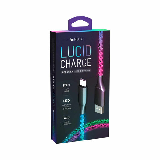 ETHACLED Lucid Charge LED USB-A to USB-C Cable Multi-Color